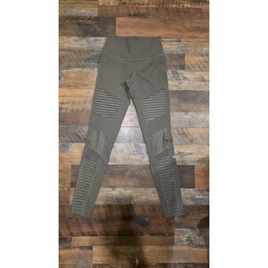 ALO Motto Leggings Size Small Yoga Airlift High Waisted Olive Green